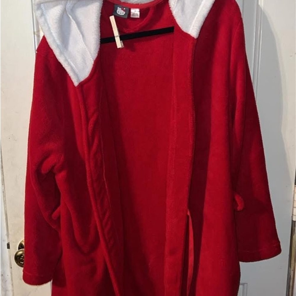 Hello Kitty Red and White Fleece Robe